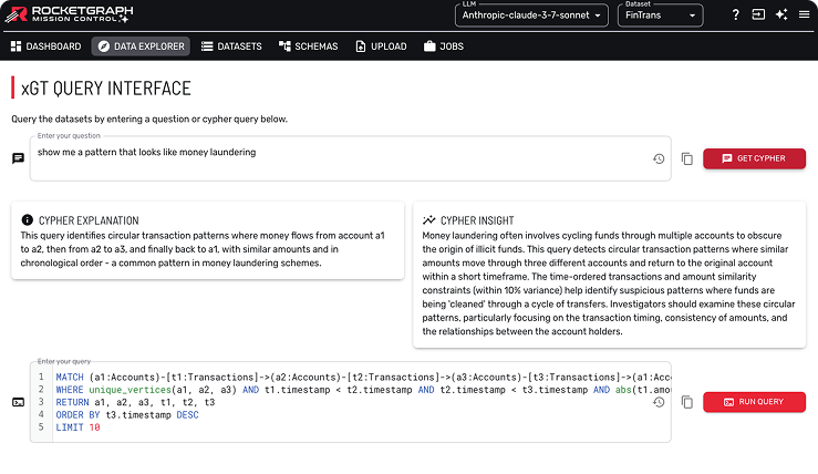 Let AI provide you a recommended query to run as well as an english language explanation and recommended insights and next steps.